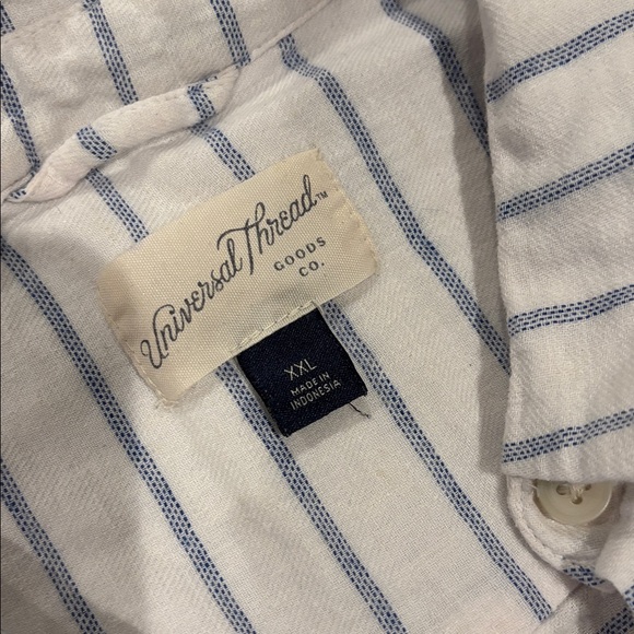 Universal Thread Blue and White Striped Shirt - Picture 2 of 3